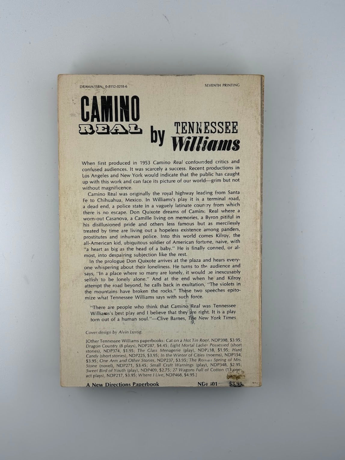 Camino Real by Tennessee Williams