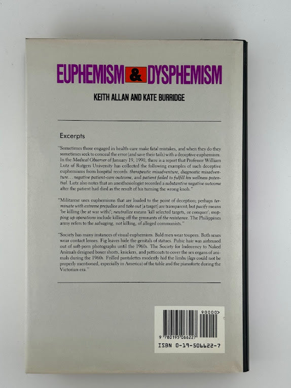 Euphemism & Dysphemism by Keith Allan and Burridge