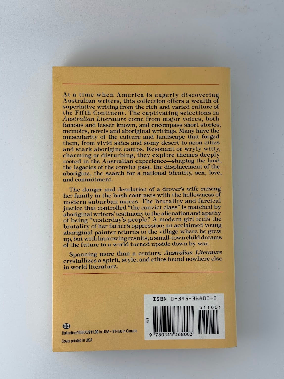 Australian Literature edited by Phyllis Fahrie Edelson