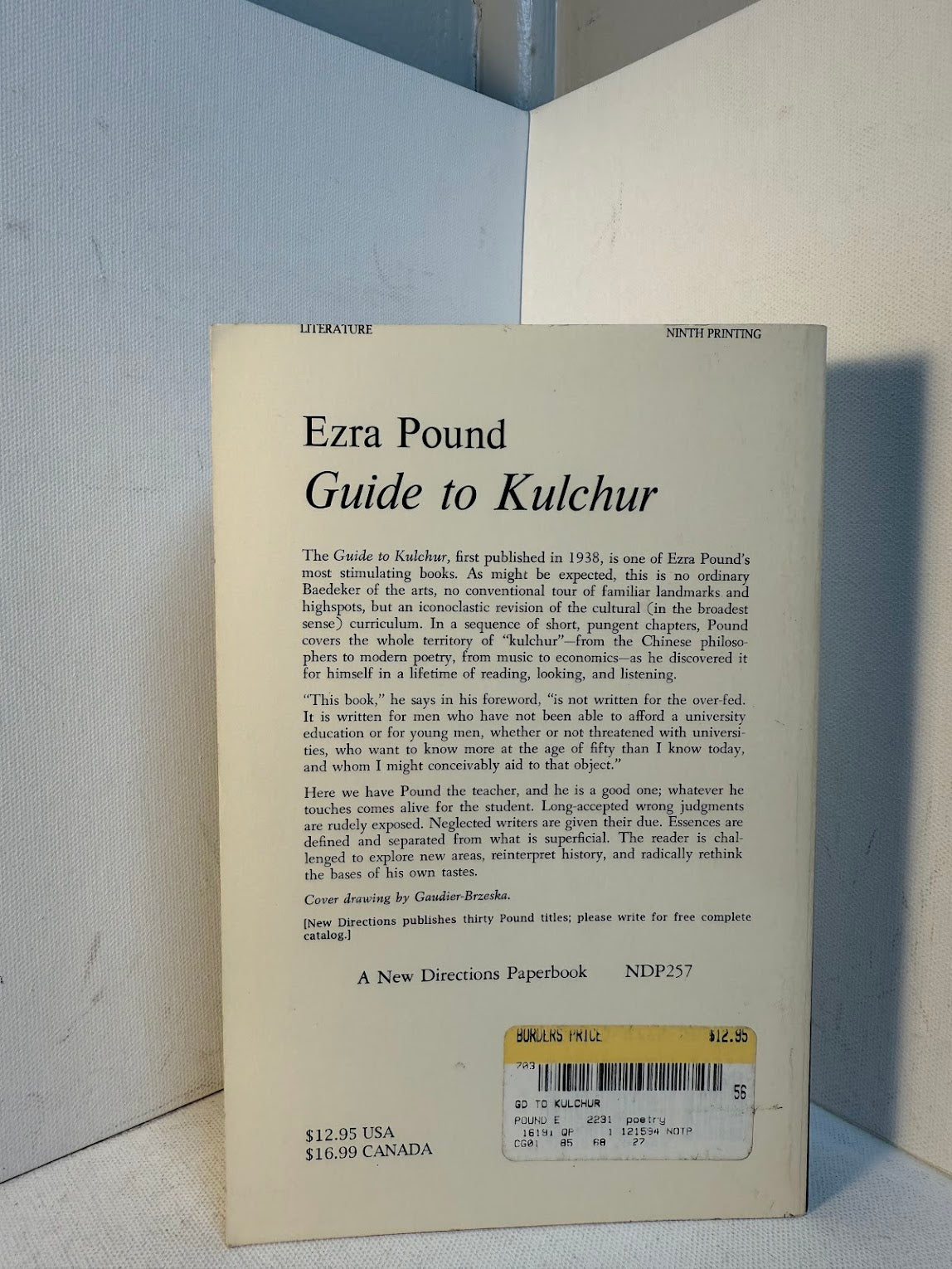 Guide to Kulchur by Ezra Pound