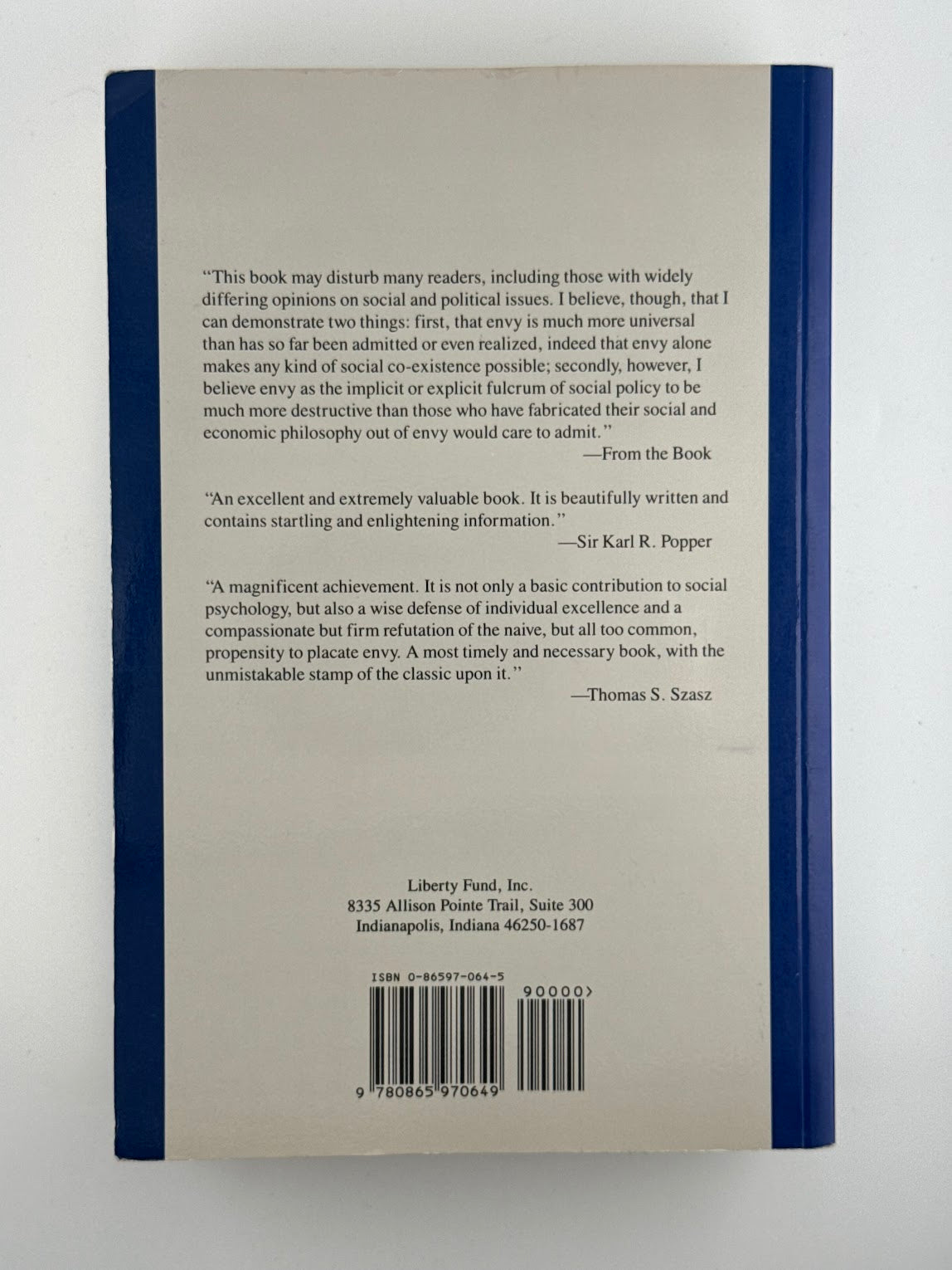 Envy A Theory of Social Behavior by Helmut Schoeck