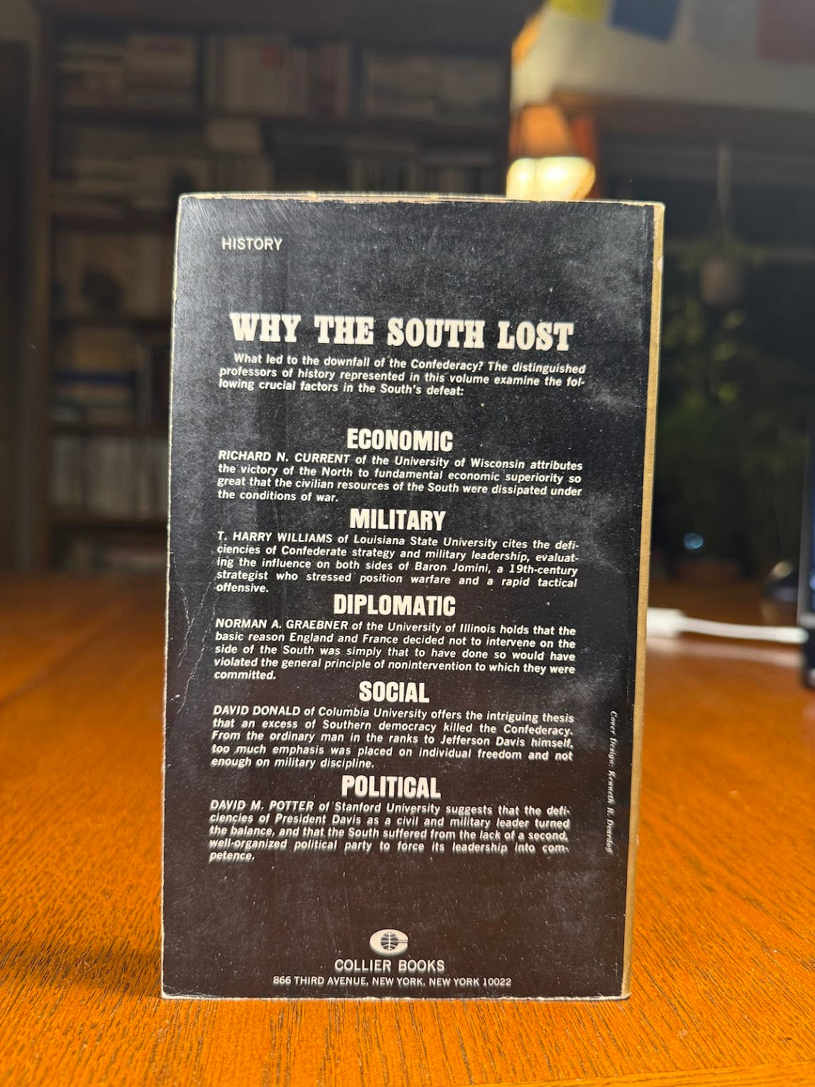 Why the North Won the Civil War edited by David Donald