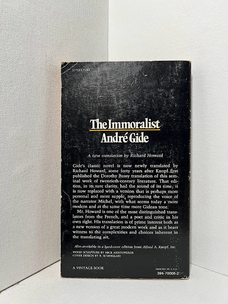 The Immoralist by Andre Gide