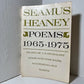 Poems 1965-1975 by Seamus Heaney