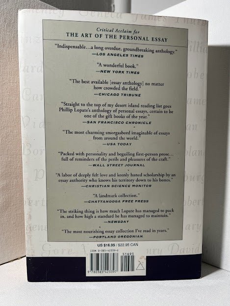 The Art of the Personal Essay edited by Phillip Lopate