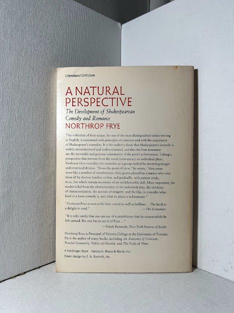 A Natural Perspective by Northrop Frye